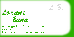 lorant buna business card